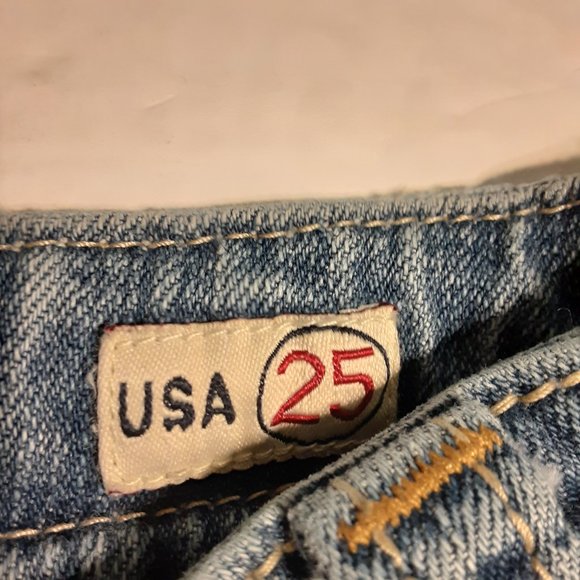 MEK Denim Women's Cuffed Capri Jeans Size 25 - Picture 5 of 8